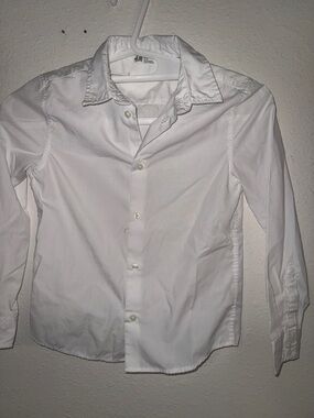 H&M White Boys  Long-Sleeve Button Shirt